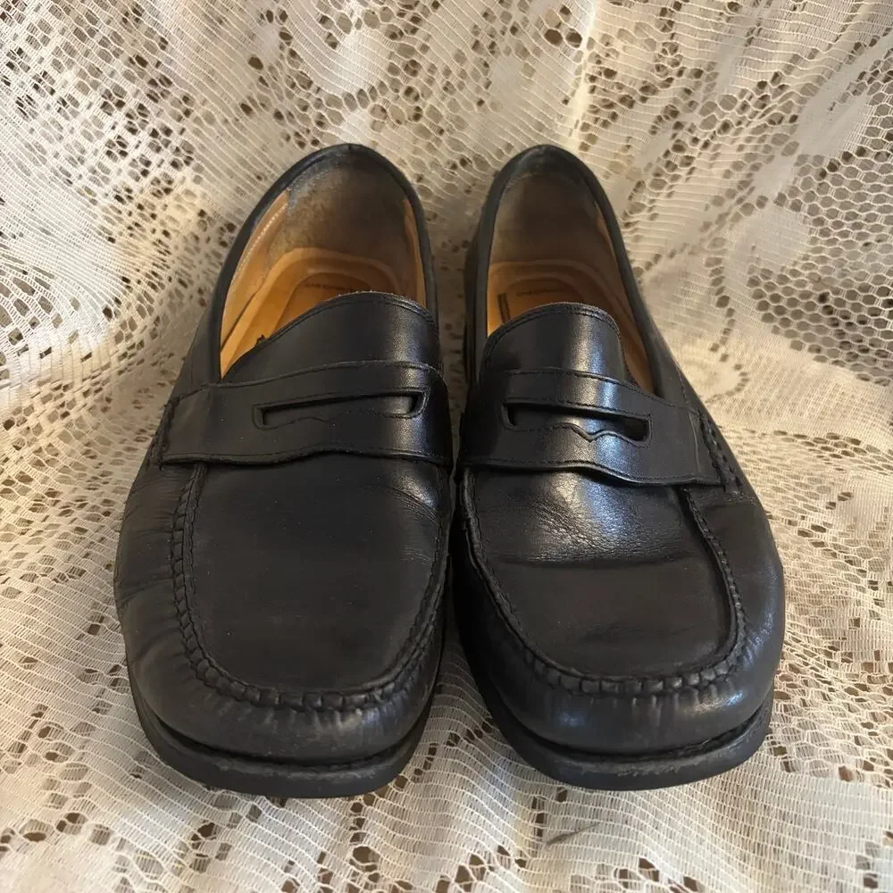 Johnston & Murphy Ainsworth Men's US 8.5 W Sheepskin Leather Penny Loafers Shoes